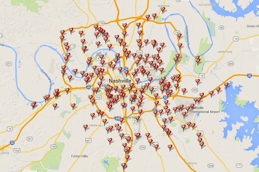 AED locations clearly mapped